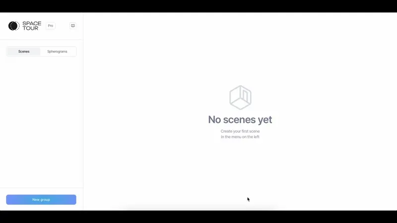 Space Tour - Web App for Creating 3D Virtual Tours