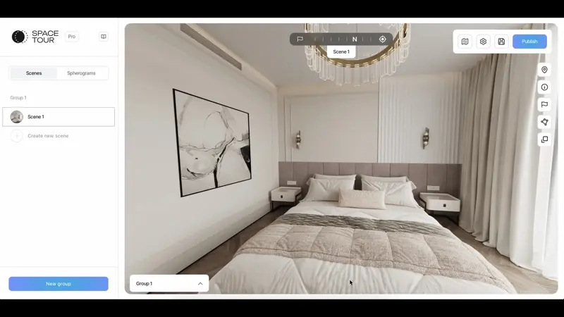 Space Tour - Web App for Creating 3D Virtual Tours